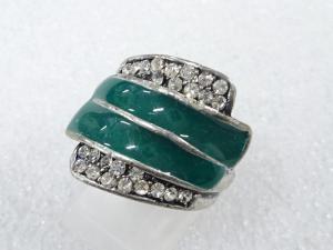 エナメル　クリスタル　指輪(12号)